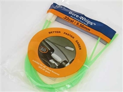 Flexible, lint-free pull through for cleaning airgun barrels. Bore-Whips, Bore Whips.